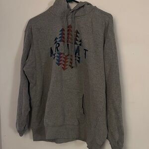 Ariat Gray Hooded Sweatshirt with Geometric Logo -